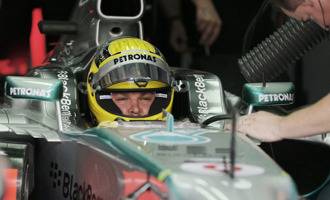 Nico Rosberg Pole Position Kualifikasi F1 Bahrain 2013