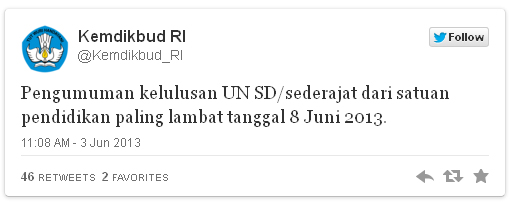 SIMDIK.INFO PENGUMUMAN HASIL UN SD 2013 ONLINE