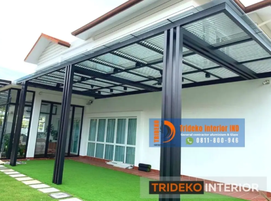 Rekomendasi Jasa Kanopi Kaca Trideko Interior