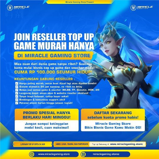 Join Reseller Top Up Game di Miracle Gaming Store